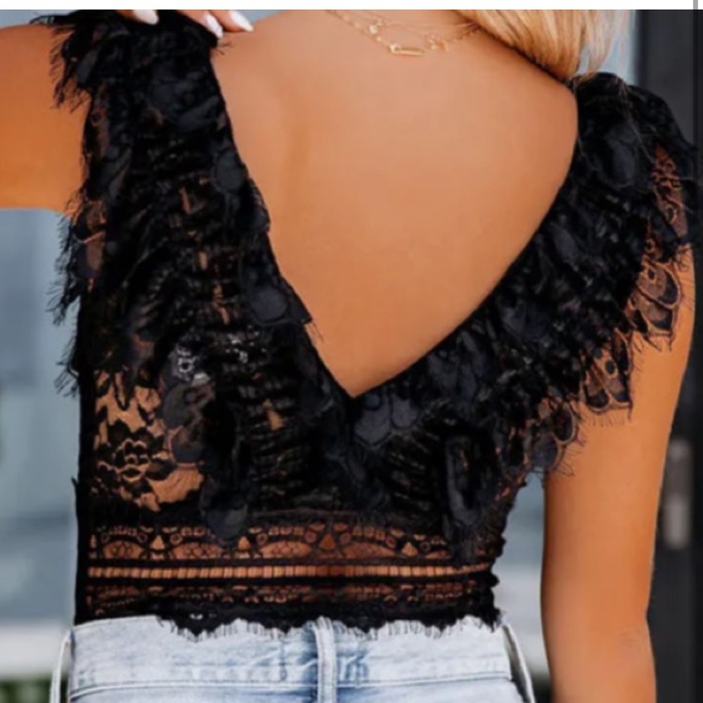 Skylar Rose Black lace bodysuit Size Small New with tag - Picture 2 of 8